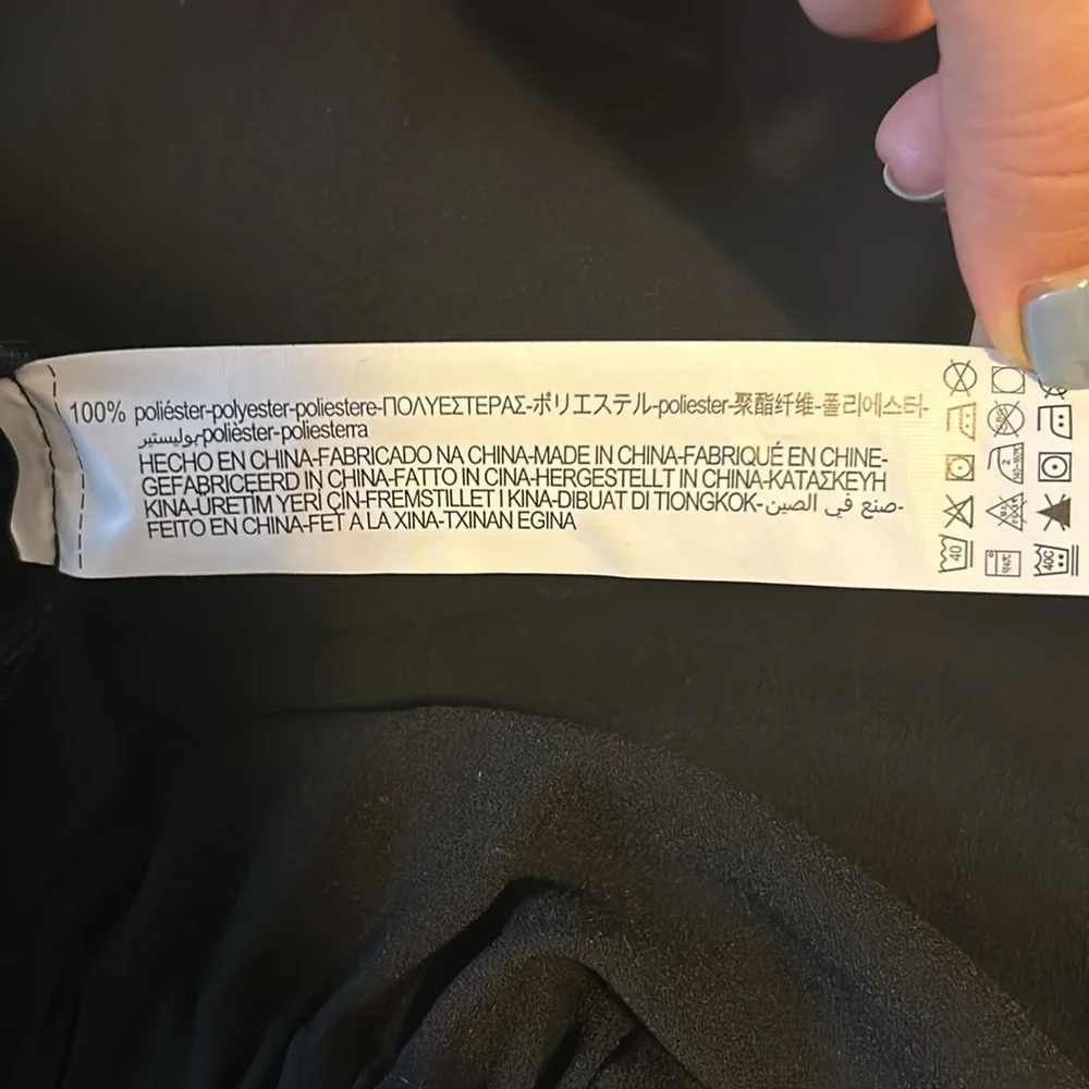 NWT ZARA PLEATED CROP TOP, Black, Size XXL - Picture 15 of 16